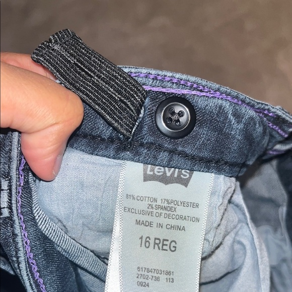 Levi’s Dark Wash Kid’s Denim Legging - Picture 6 of 6